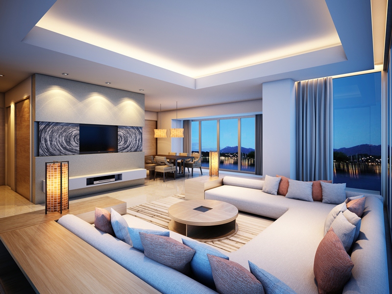 delightful-low-ceiling-lights-using-led-light-for-modern-living-room-with-cozy-sofa-sets-decoration